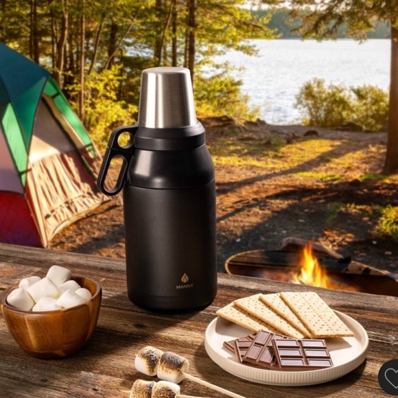 Manna 64oz Stack Growler Black Insulated Stainless Steel Double Wall BPA Free - Picture 2 of 11